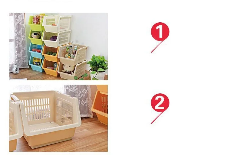 Plastic Moving Foldable Basket With Cover