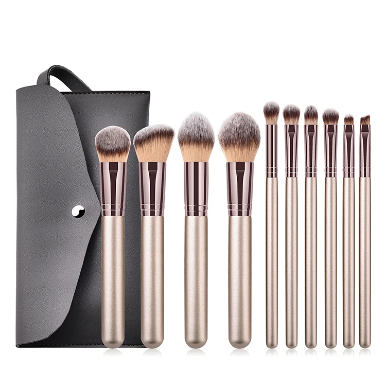 

wholesale makeup to sell brush in shenzhen lipstick tools brow pencil private label, Champagne gold