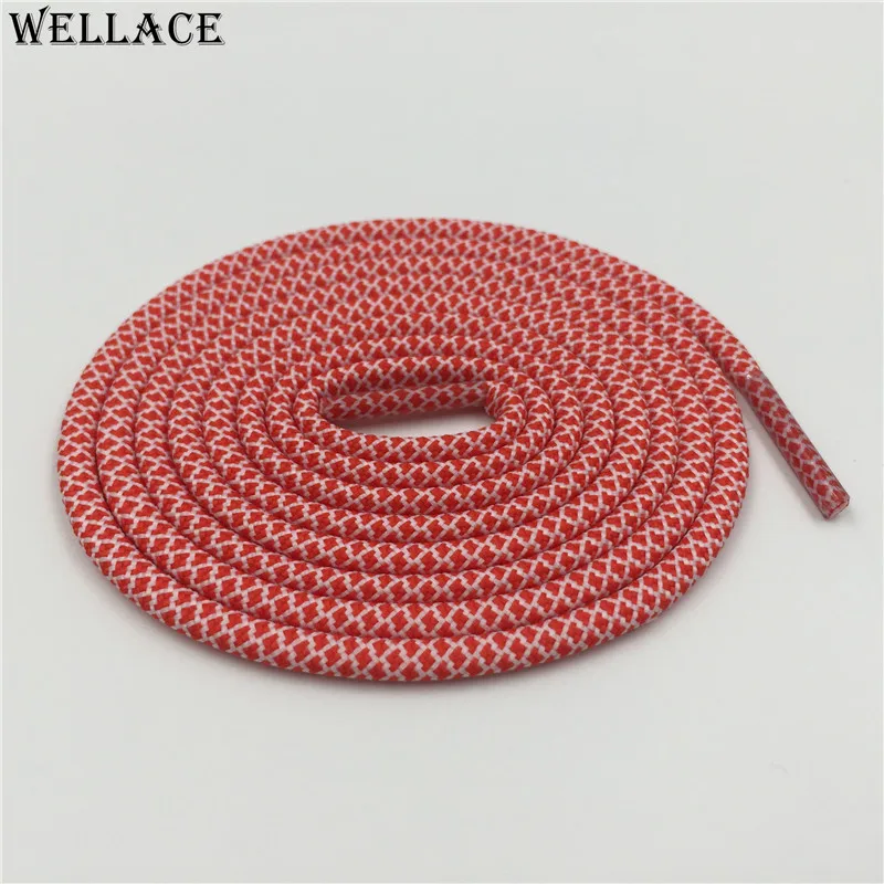 

Wellace High Quality Shoe Laces Polyester Shoelaces Shoelace Tipping Machine Support Plastic Tip and Metal Aglet; Round RLRSL01, Bottom inside color + match outside color