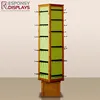 Custom wholesales wooden floor display stand, wood pos spinner display for ornaments