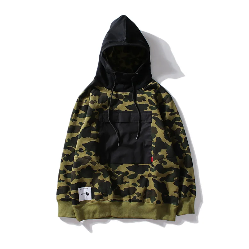 

Wholesale customer printed oversized crop pullover bape hoodie, N/a