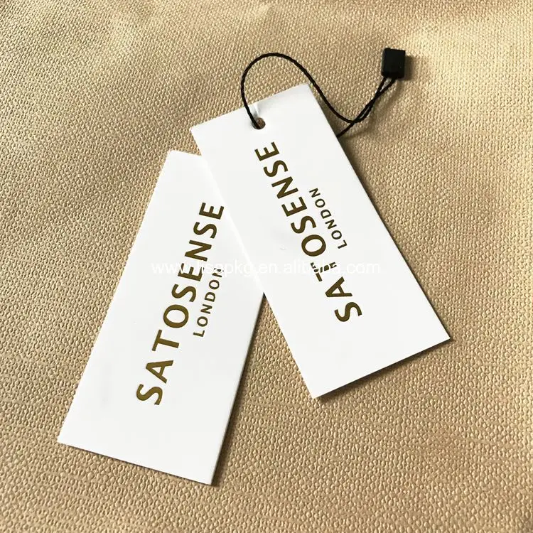 Trade Assurance Custom White 2 Pieces Hang Tag With Rope For Clothing ...