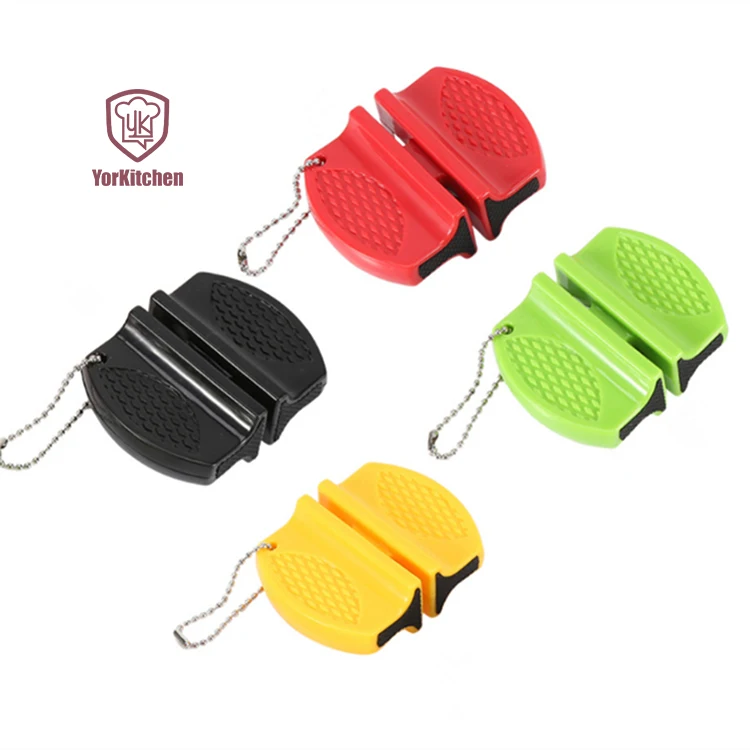 

Survival Tool Portable Kitchen Mini Knife Sharpener, Silver function parts + customized handle