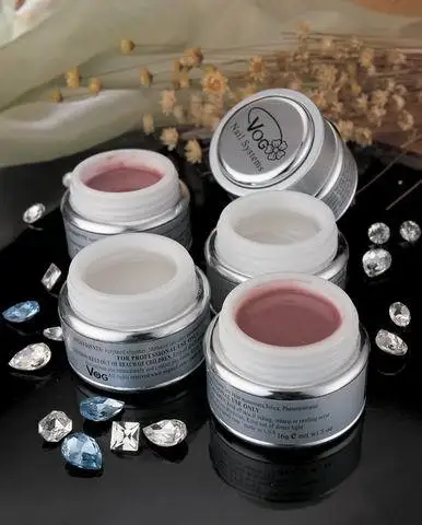 6pcs VOG Fashion Soak Off Builder Gel Camouflage Gel Nail Polish 10g cover pink builder gel