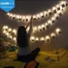 2m 20 LED Fairy Lights Inside Clear photo clip cable String Lights Transparent Cable metal clips lights
