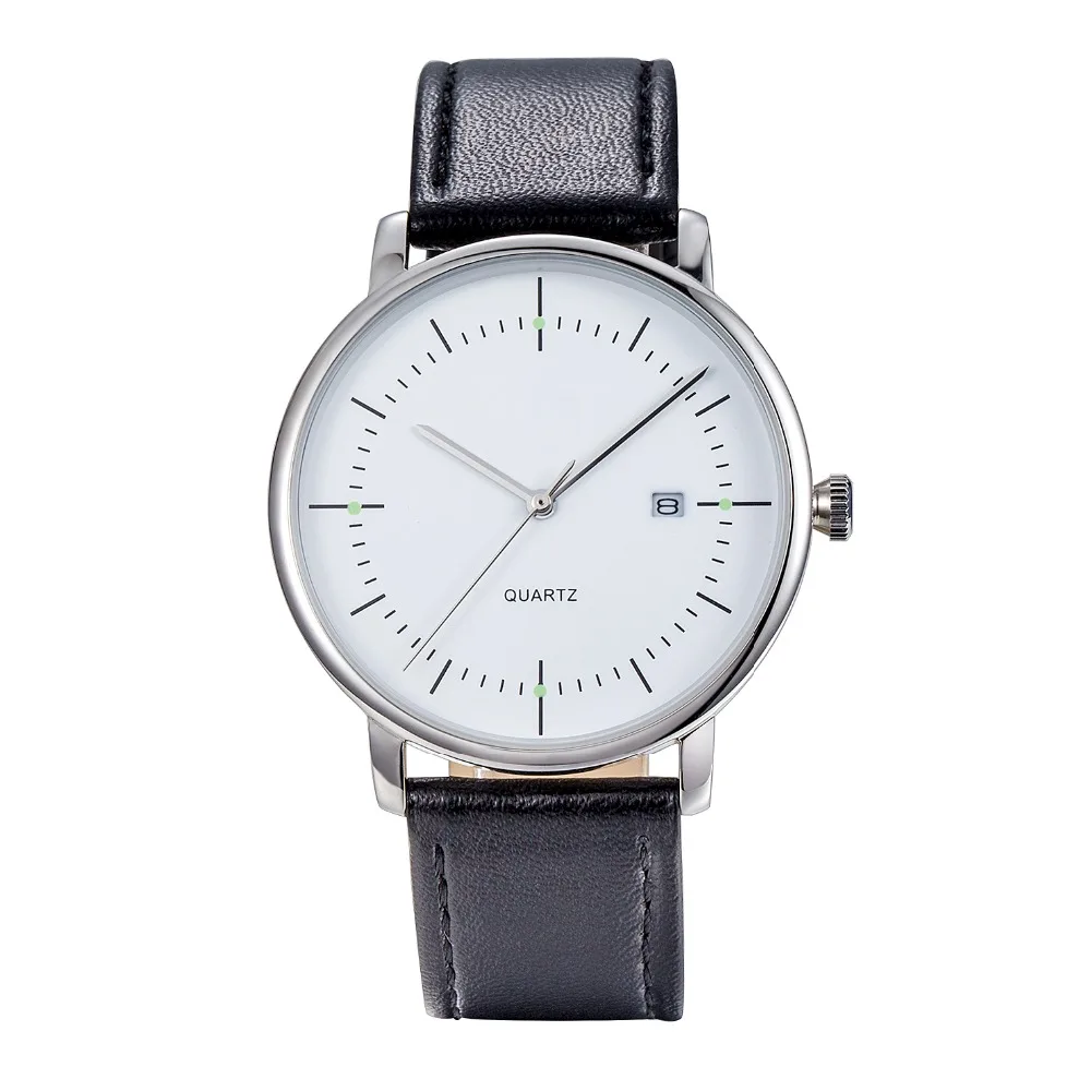

Newest casual Custom Logo Watches Minimalist with Date Quartz Watch