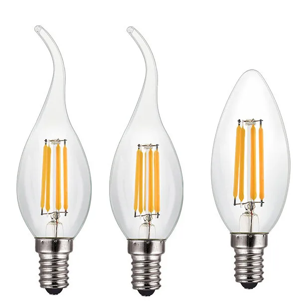 Decorative 4W E14 Flicker Flame LED Filament Candle Light Bulbs