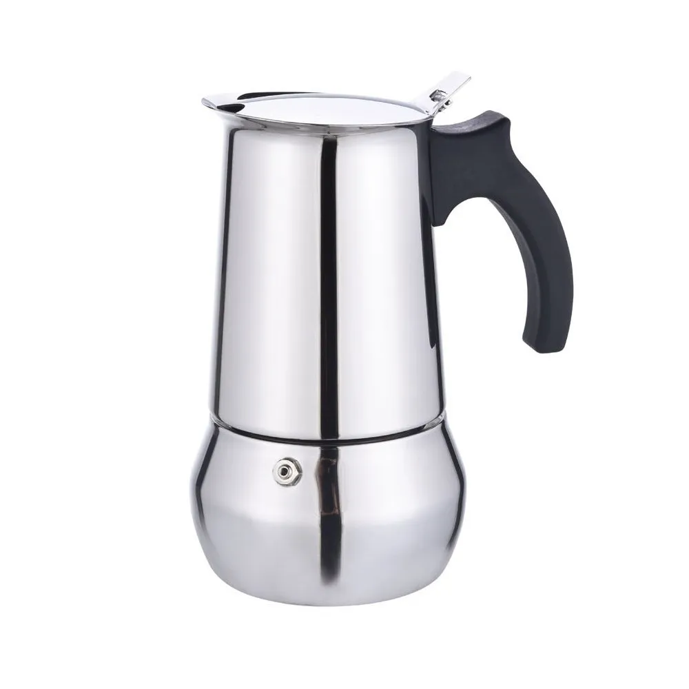 2 Cup 4 Cup 6 Cup Class Coffee Moka Pot Stainless Steel Suitable For Induction Hobs Buy Moka