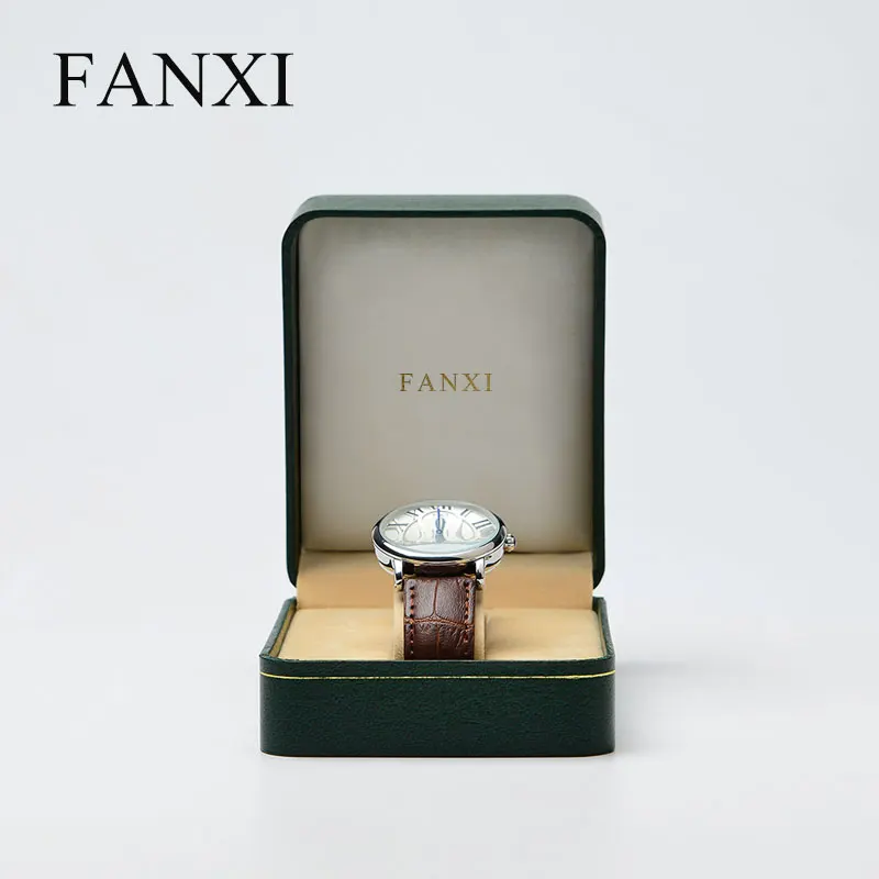 

FANXI China Whole Custom Logo Luxury Green Leather Packing Boxes Watch Packaging Box, N/a