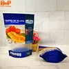 Self Resealable Poly with Zipper and Window Pouch for Sauce Condiment Plastic Stand Up Packaging Food Bag