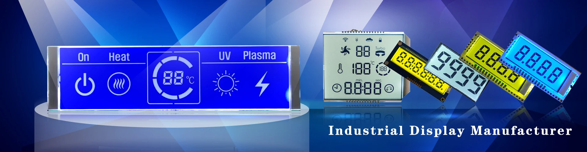 digital 14 segment lcd for disinfection cabinet 