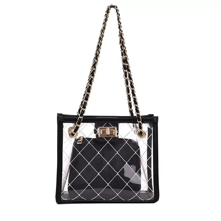 
Hot Sale Clear PVC Material Messenger Bags Handbags for Girl 