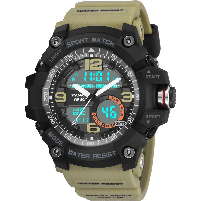 

PANARS China Watch Factory Led Sports Digital Mens Wrist Sports Watch, Black;khaki;blue;green