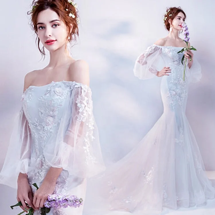 

Wholesale most popular bridal gown sexy wedding dress mermaid, White