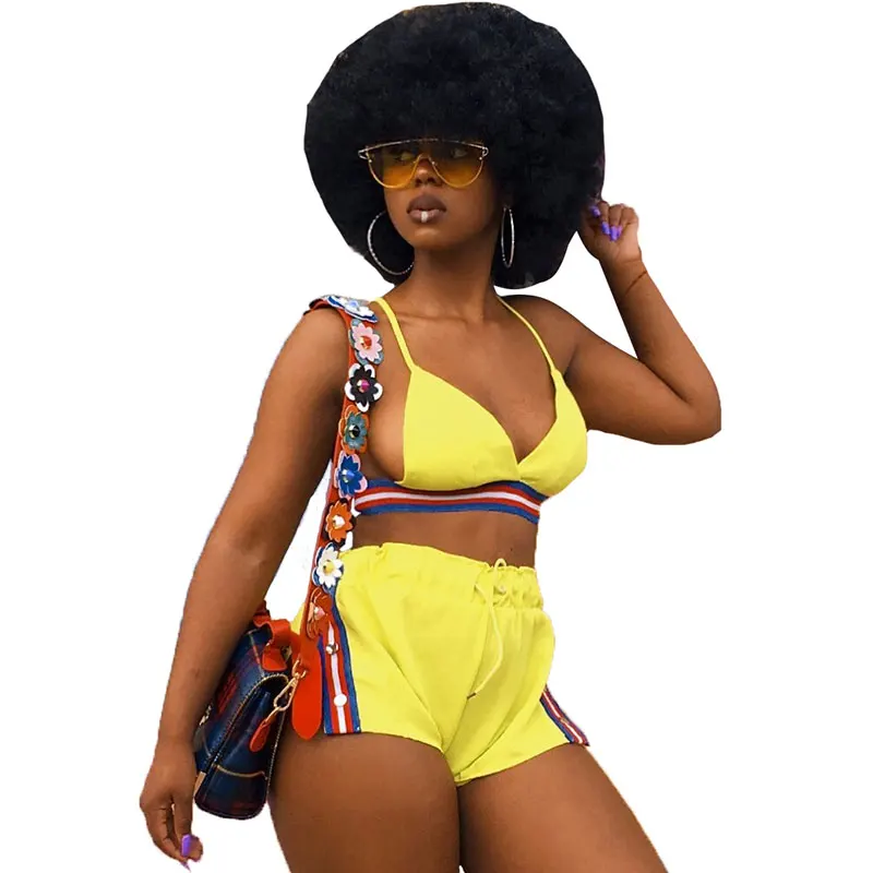 

Ribbon Button Two Pieces With Elastic Band Two Piece Set Women Clothing, N/a