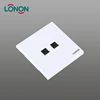High quality White PC Metal Telecom (RJ11) and Computer (RJ45 5e) Socket