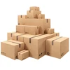 Custom text printed big Brown kraft carton packaging box for cargo shipping package