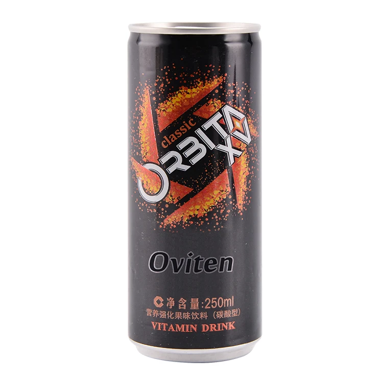 
250ml Canned nutrition fruit flavored carbonated vitamin drink 