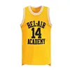 Smith Yellow 14 Bel Air Academy 90S Hip Hop Clothing for Party All Team Basketball Jersey