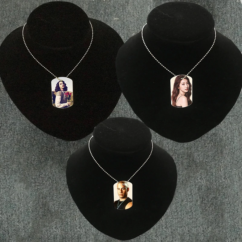 

White Color sublimation blank Man Necklace For Flat Heat Press Machine Printing, N/a