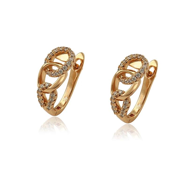 

97950 Xuping new arrival gold women fashion jewelry circle style pendant acrylic earrings