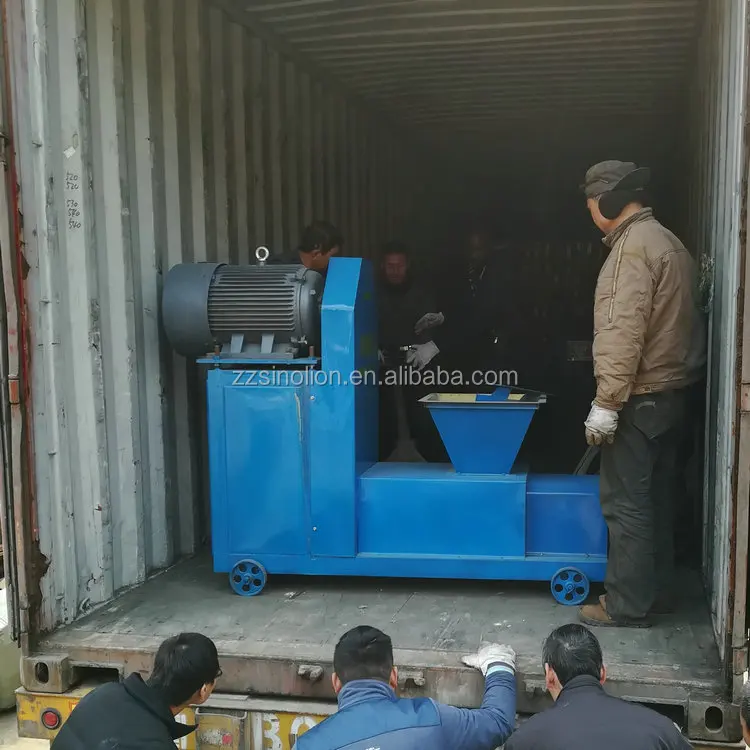 wood sawdust briquetting press machine