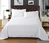 200T 40S white plain hotel flat bed sheet