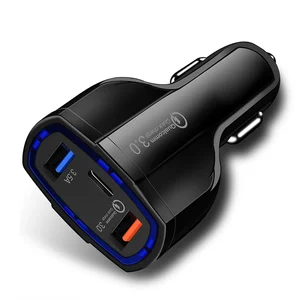 Dual USB C & USB Quick Car Charger iPhone