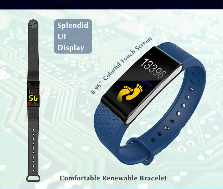 New Fashion Ce Rohs Smart Bracelet Waterproof Silicone Watch Men Smart