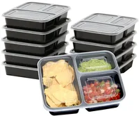 

2017 Amazon best seller Meal Prep Containers 20 Pack 3 Compartment with Lids, Food Storage Bento Box BPA Free Microwavable 36oz