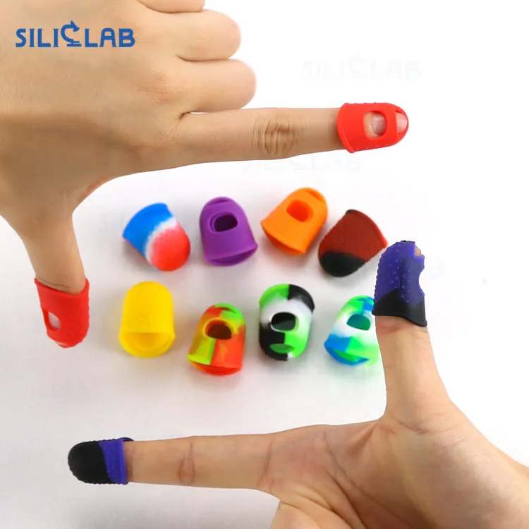 

Mixed color tips finger protectors silicone finger tips, Customized