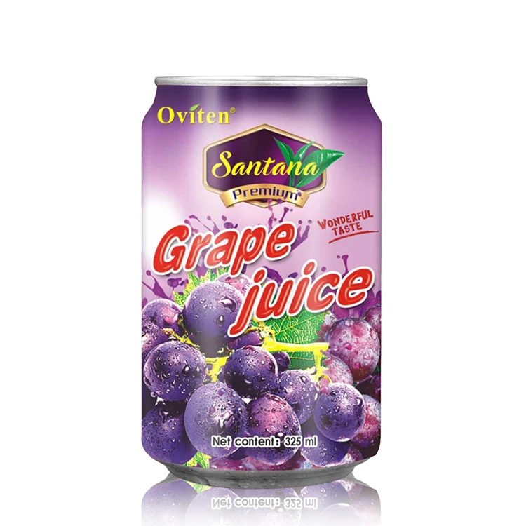 enjoy natural grape fruit juice drink in tin can