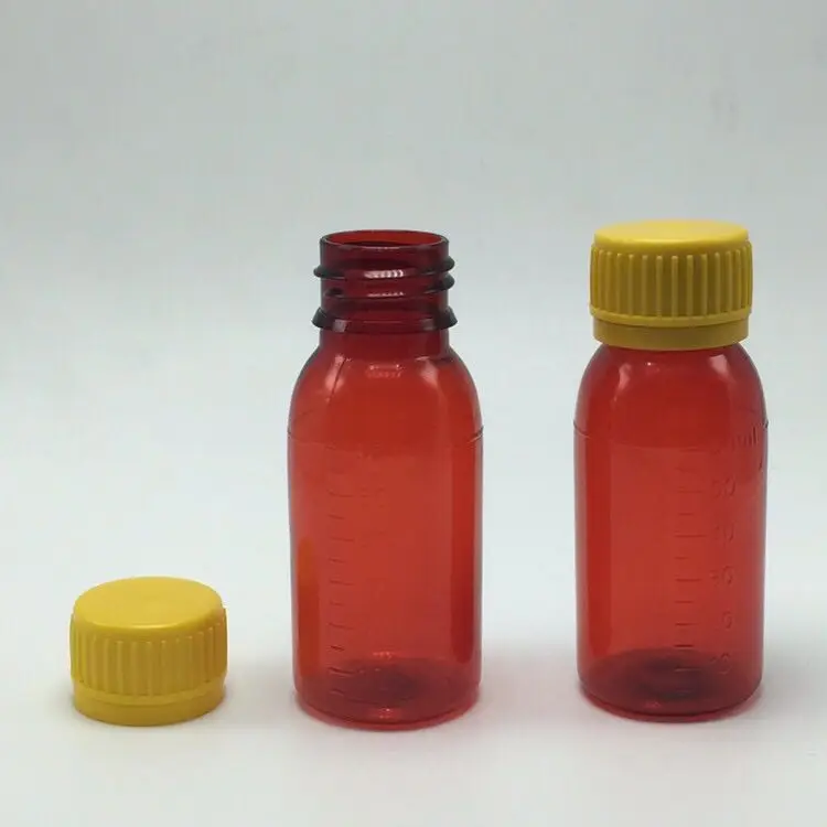 Wholesale 100ml/120ml/150ml Pet Plastic Cough Syrup Bottles For