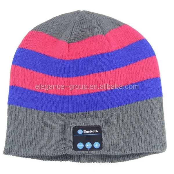 

Factory Wholesale Blue tooth Colorful Knit Beanie Hat and Cap Blue tooth Music Hat, Black;blue;gray;red;yellow