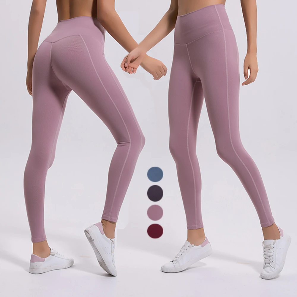 

Wholesale Custom Designer Polyester Elastane Spandex High Waist Sport Seamless Women Gym Fitness Yoga Bulk Sports Leggings Set, Adela blue / black / marnoon / grey / pink