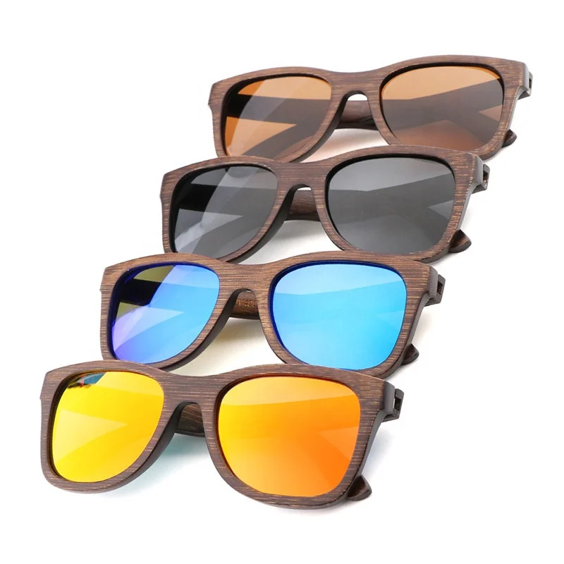 

Mocoo TAC Polarized Wooden and Bamboo Sunglasses Cat 3 UV400 CE Logo Customize handmade sun glasses wooden custom sunglasses