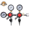 CGA320 Inlet CO2 Dual Gauge Regulator Brewing Gas Pressure CO2 Regulator with 2 Check Valves