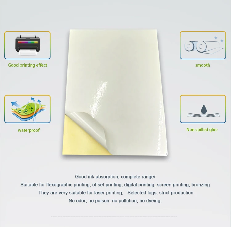 80gsm A3 A4 Size High Glossy Self Adhesive Coat Coating Paper Buy A4