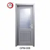 New Product Interior Home Half Door Long Translucent Glass Grey Color Door Solid Wood