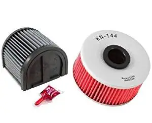 K&N Motorcycle Air Filter + Oil Filter Combo 1990 Yamaha YX600 Radian YA-1600 + KN-144
