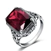 Latest White Gold Designs Gemstone Ring Vintage Ruby Engagement Ring