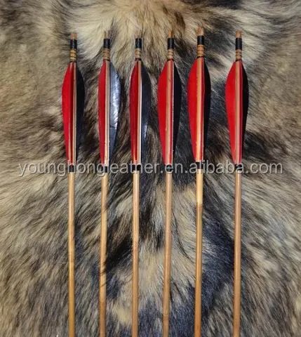 

Bamboo arrow for shooting bow, Brown