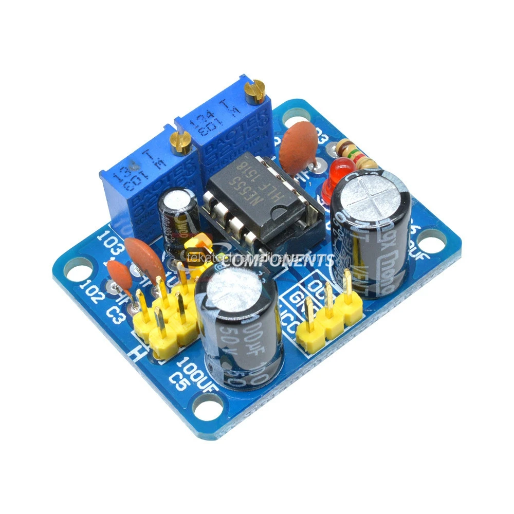 NE555 Duty Cycle Frequency Adjustable Square Wave Signal Generator Board Module 