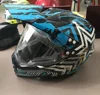 Dual Sport Helmet,HLL-005 Full Face Motocross & Motorcycle Helmets Dot Approved With Iridium Red Visor Attached Clear Visor
