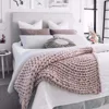 Super Chunky Knit Blanket with Fashion Wool Throw Hand-made