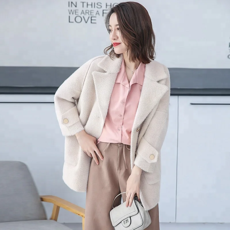 

Women Daily Wear Fashion Top,Pure Colour Thick Loose Cardigan Sweater, Olive yellow / balck/apricot