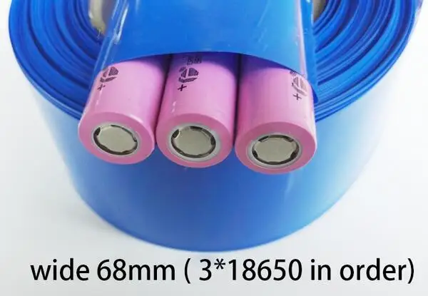 18650 Li&ion Battery Heat Shrink Tube Wrap Skin PVC Shrinkable Film Tape Sle NQN 