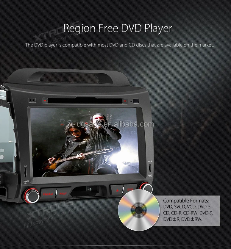 Xtrons 8" Hd Digital Touch Screen Gps Car Multimedia System For Kia