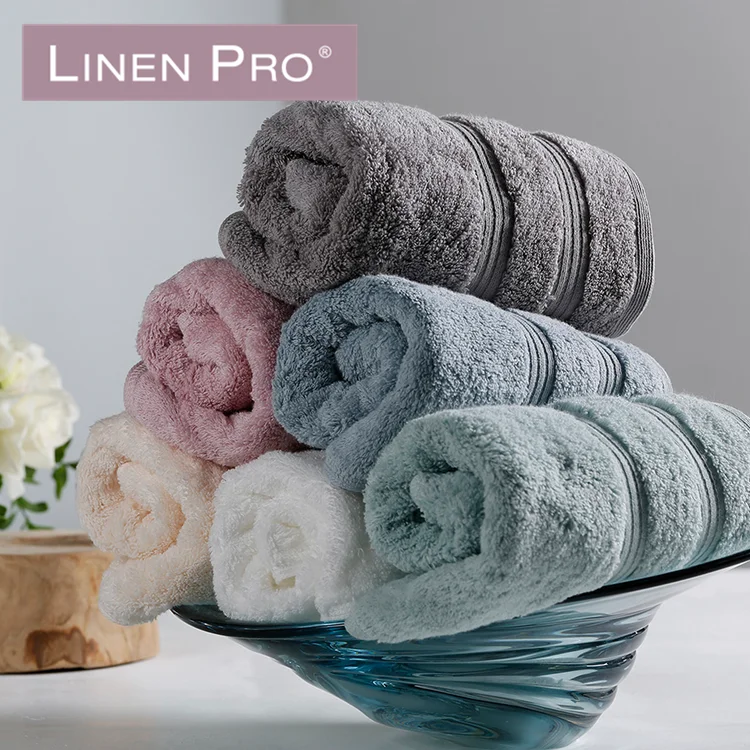 White Ritz Carlton Jacquard Hotel Towels,High Absorbed Bath Linen White