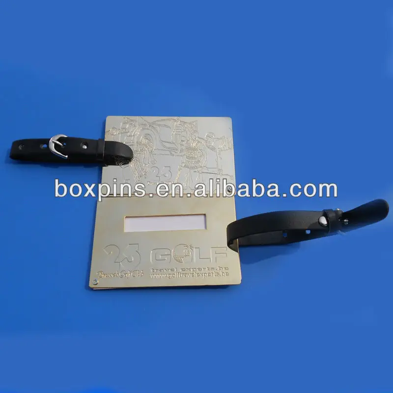 Custom Engraved Logo Circle Aluminium Bag Luggage Baggage Tag Bag Name